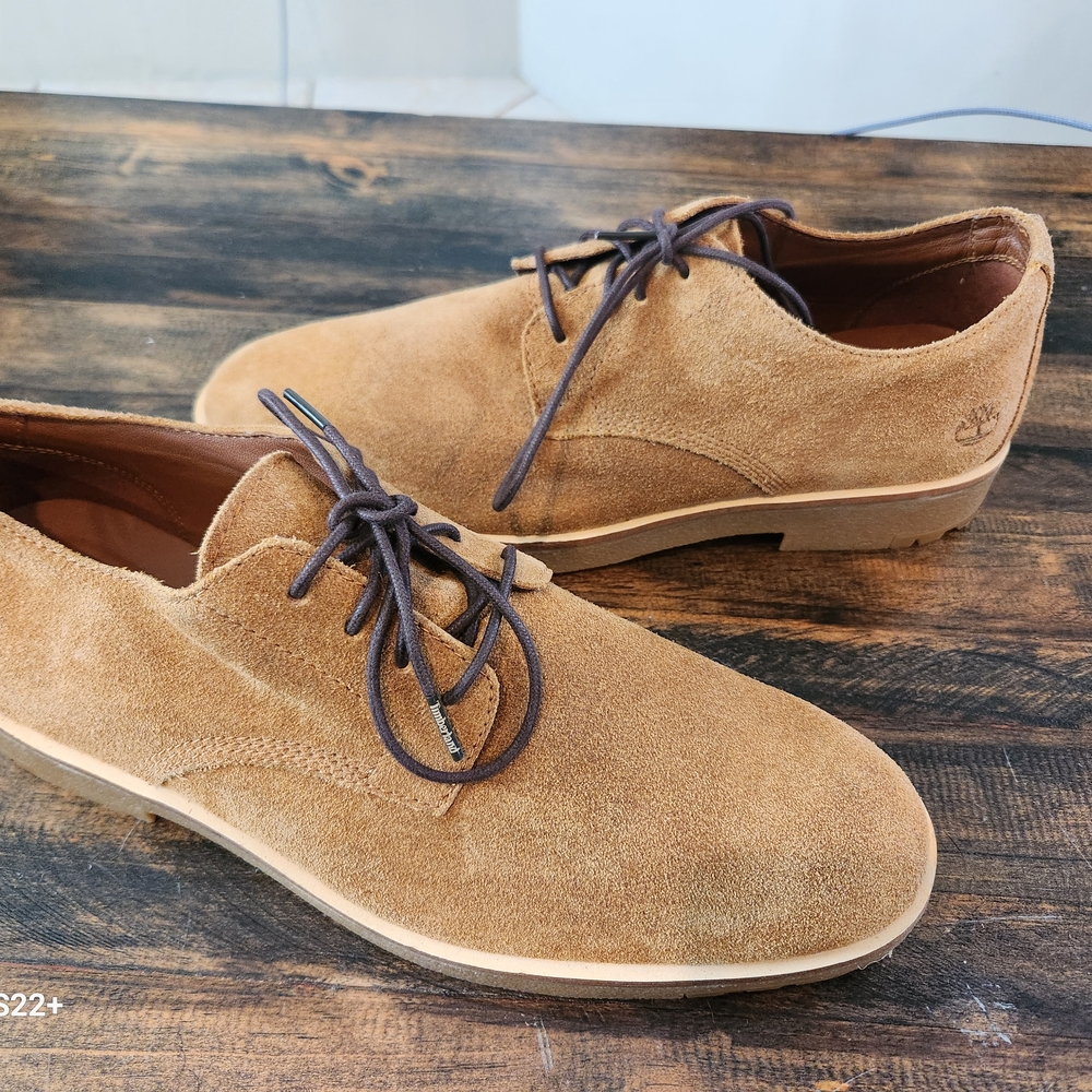 Timberland Men's Tan Leather Shoes SKU X03 - Picture 10 of 12